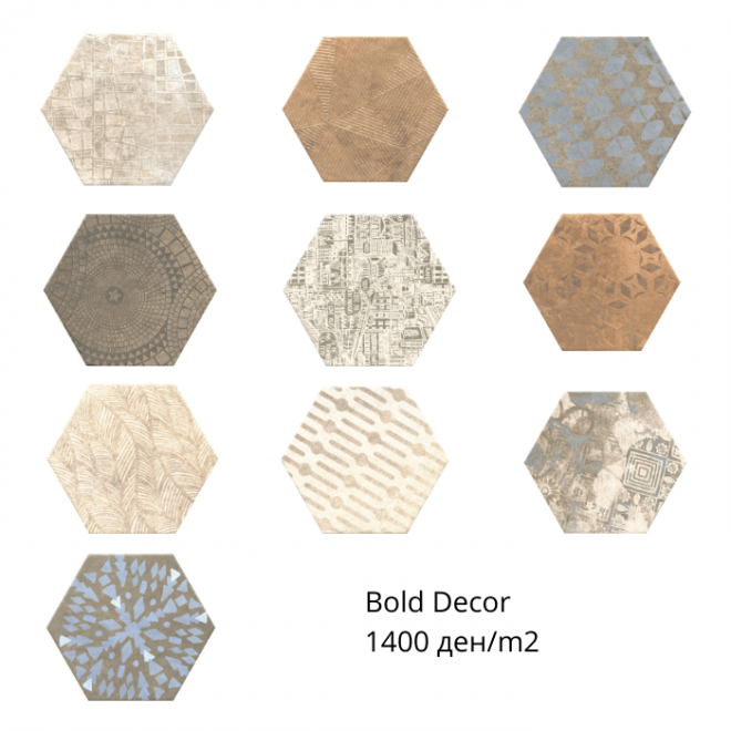 Декоративни плочкиBold Decor Hexagon